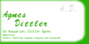 agnes dittler business card