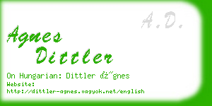 agnes dittler business card